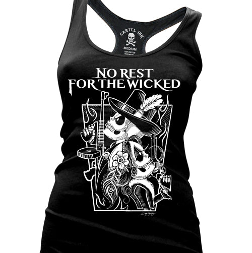 No Rest For The Wicked Women's Racer Back Tank Top