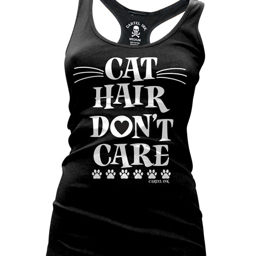 Cat hair Don't Care Women's Racer Back Tank Top