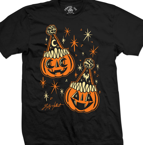Lucky Hellcat Party Pumpkins Men's T-Shirt