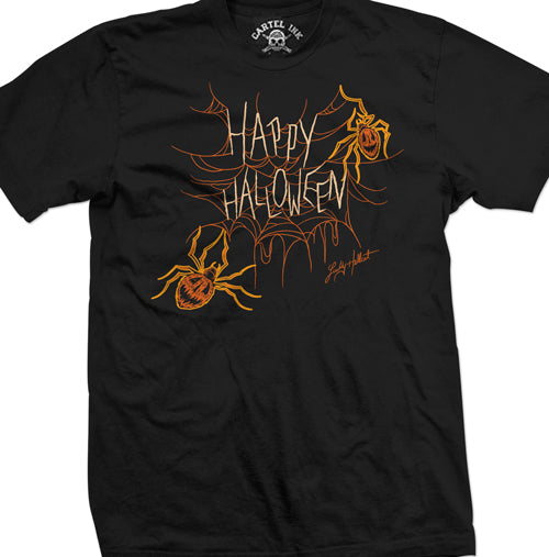 Lucky Hellcat Spider Halloween Men's T-Shirt
