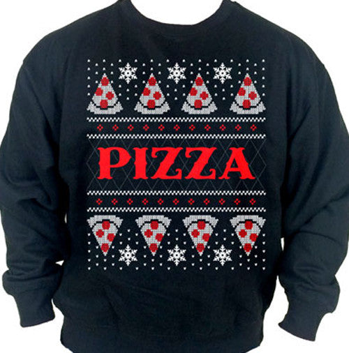 Pizza Christmas Ugly Sweater