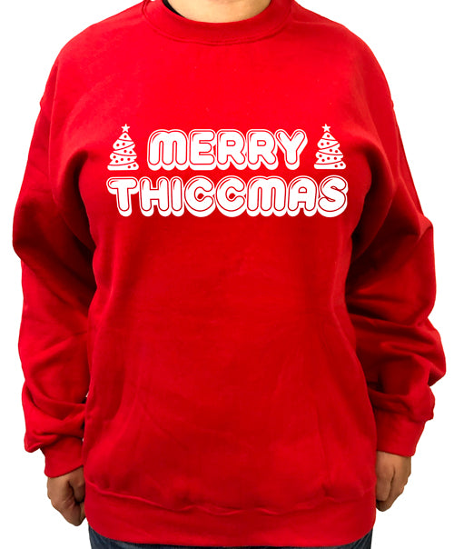 Merry Thiccmas Crew Neck Sweat Shirt