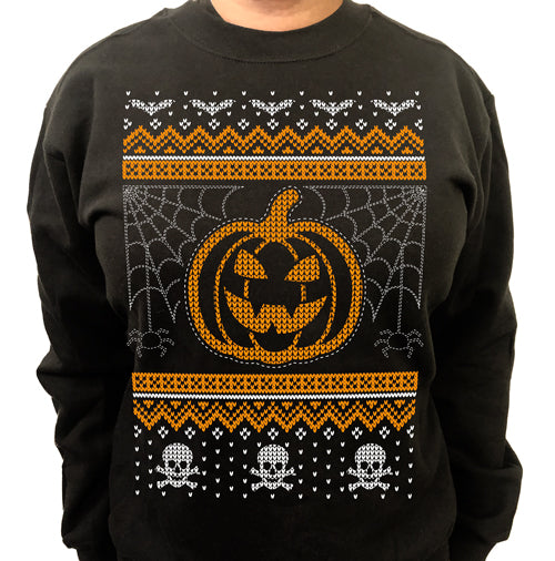 Creepy Christmas Ugly Christmas Sweater Crew Neck Sweat Shirt