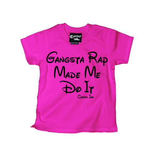 Gangsta Rap Made Me Do It Kid's T-Shirt