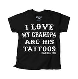 I Love My Grandpa and His Tattoos Kid's T-Shirt