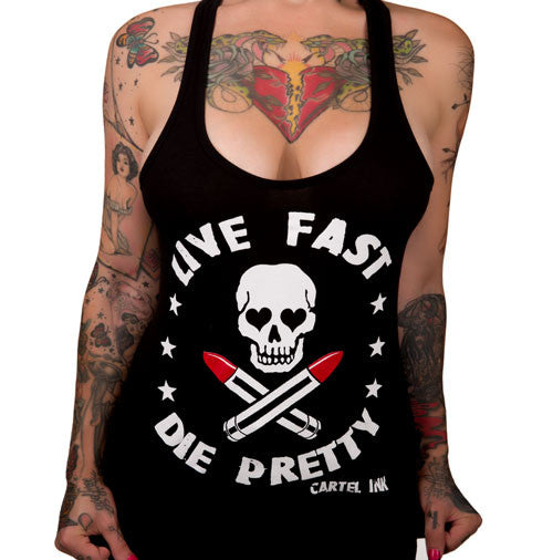 live fast die pretty racer back