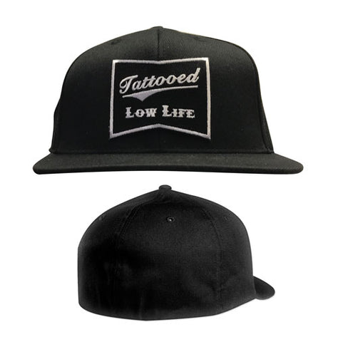 OG Tattooed Low Life Embroidered Patch Snapback Hat Black