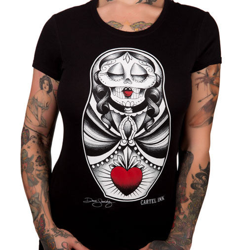 Sacred Heart Doll Sugar Skull Women's T-Shirt