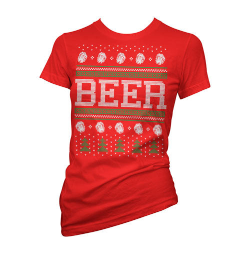 Beer Ugly Christmas Sweater Women's T-Shirt