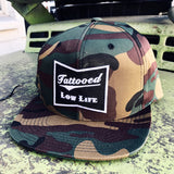 OG Tattooed Low Life Embroidered Patch Camouflage Snapback Hat