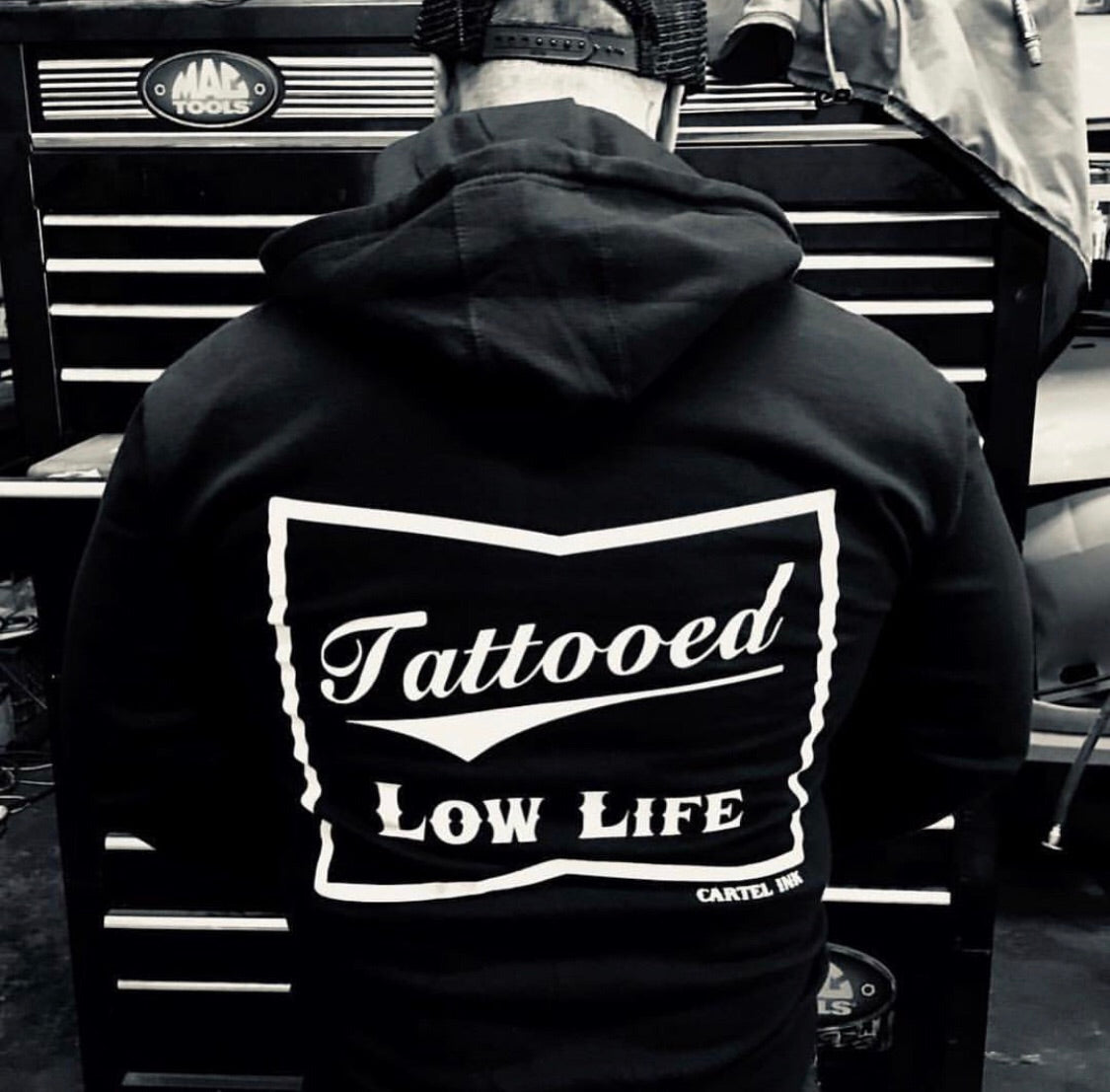Tattooed Low Life ZIPPERED Men's Hoodie