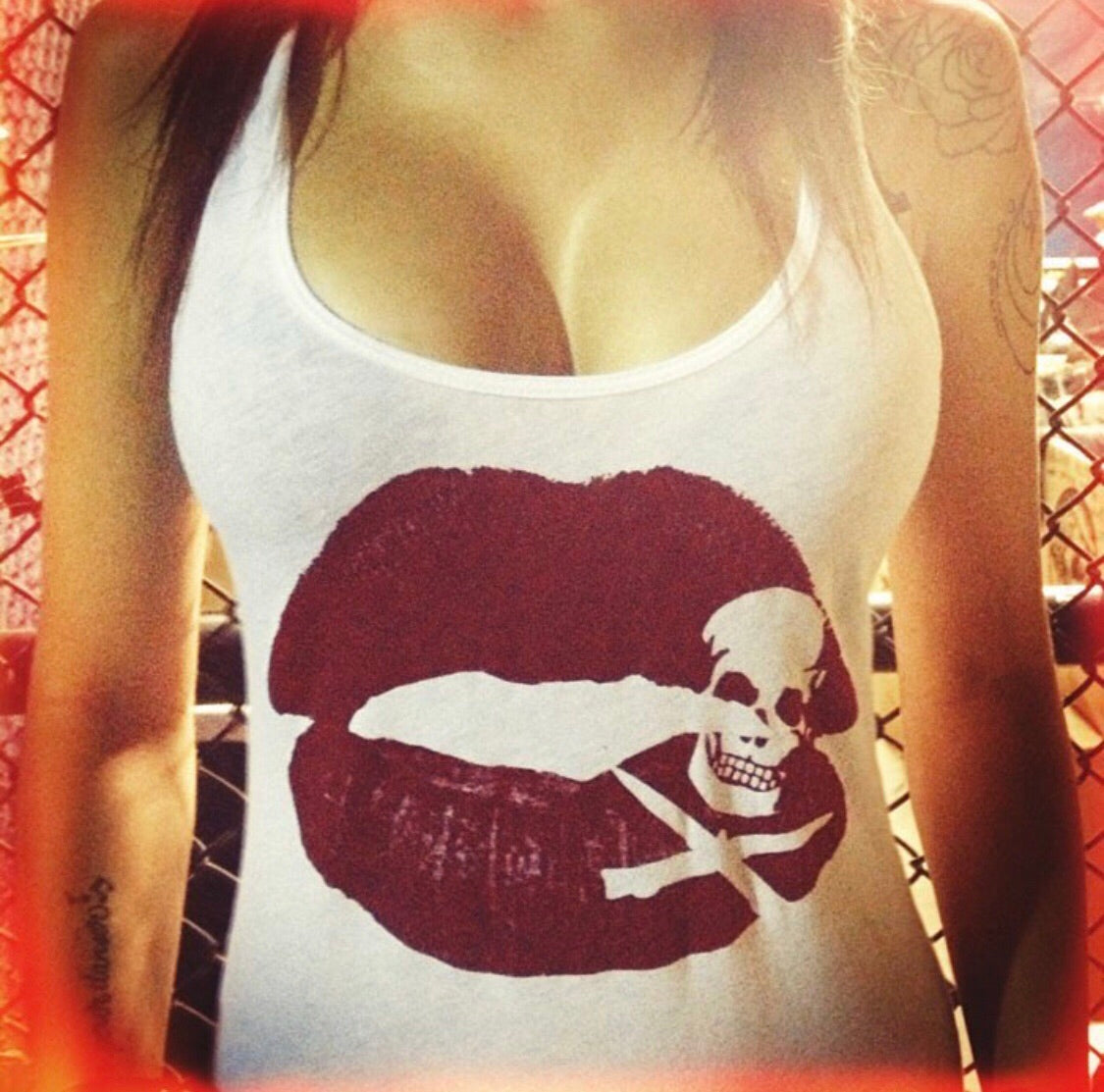 Kiss of Death Women's Racer Back Tank Top