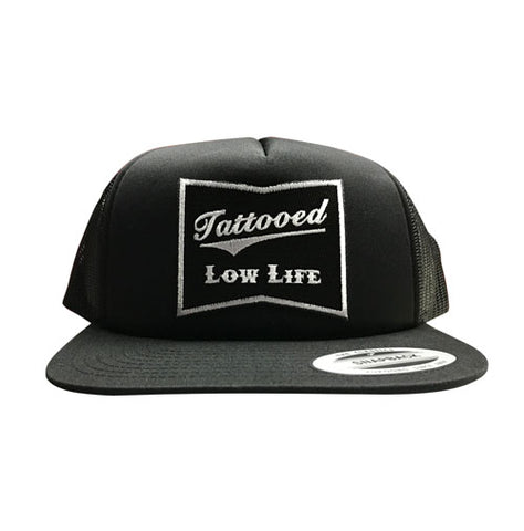 OG Tattooed Low Life Embroidered Patch Snapback Hat Black